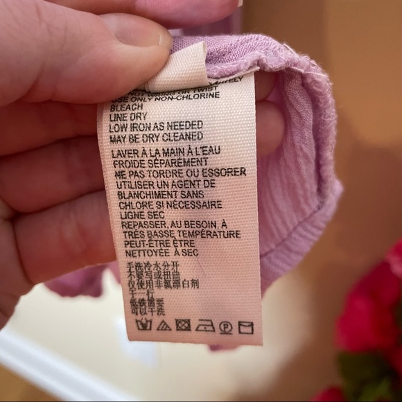 Free People Sky Full of Stars Lavender Crochet Tunic Top Size XS - Picture 9 of 15